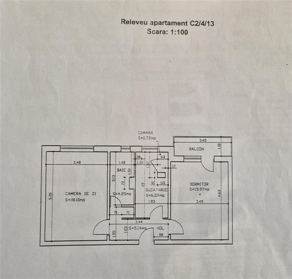 Apartament cu 2 camere decomandat în Nicolina