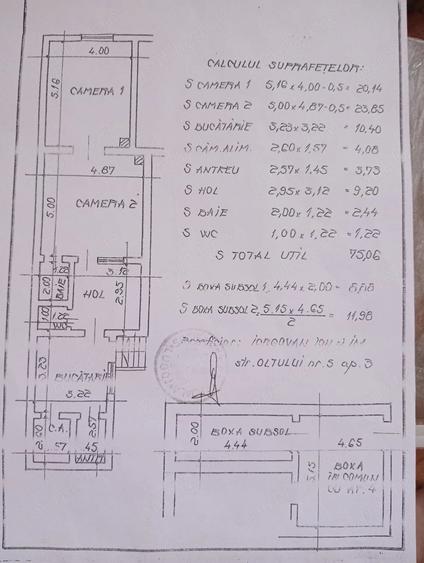 Apartament cu 2 camere decomandat în Central