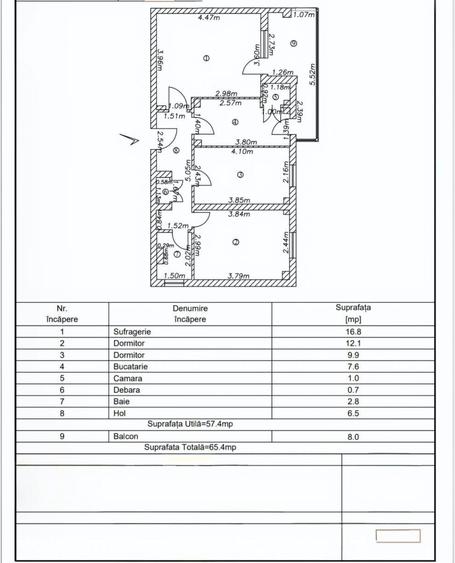 Apartament cu 3 camere decomandat în Micro 39