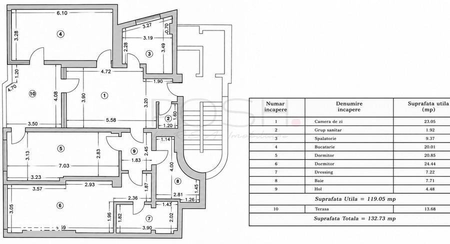 Apartament cu 4 camere în Floreasca