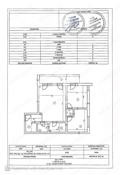 Apartament cu 3 camere semidecomandat în Jucu