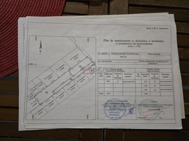 Teren Construcții intravilan de 1500 mp, în Domnești