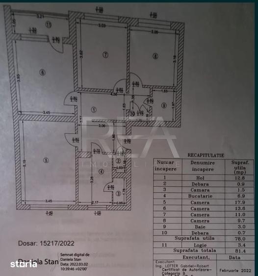 Apartament cu 4 camere decomandat în Giurgiului