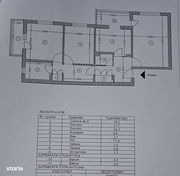 Apartament 3 camere, cf.1 decomandat, 2 balcone,Exercitiu, fond nou - 5