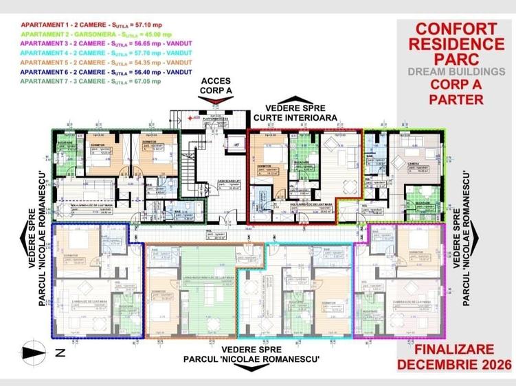 Apartament cu 2 camere decomandat în 1 Mai