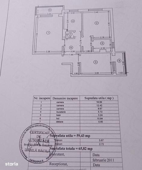 Apartament cu 3 camere în Central