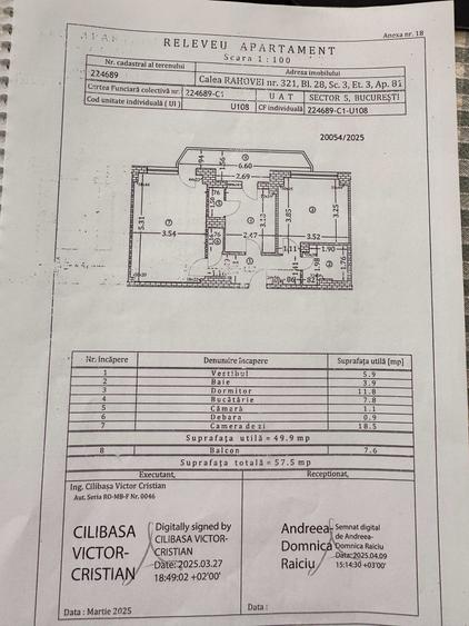 Apartament cu 2 camere decomandat în Rahova