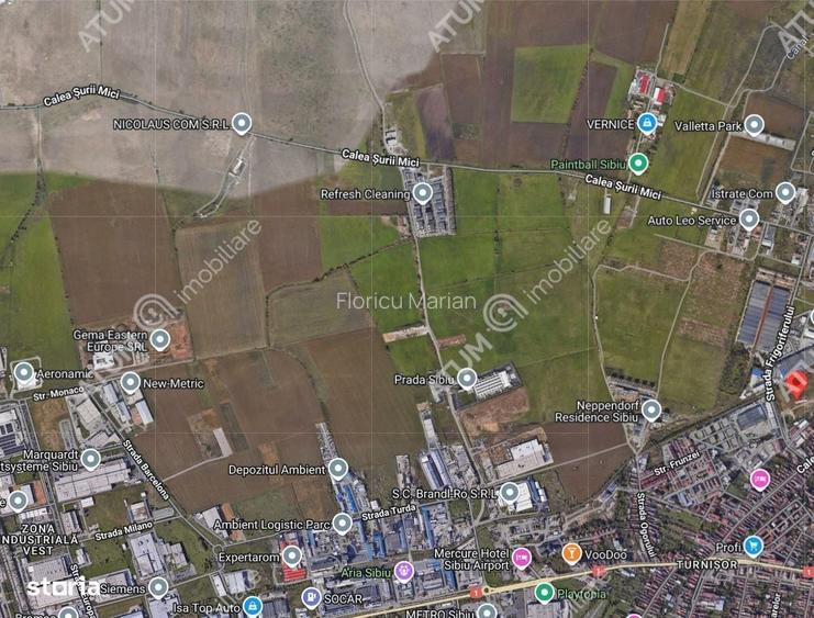Teren intravilan pretabil blocuri 12345 mp in Sibiu\/Calea Surii Mici