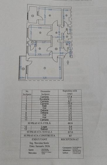 Apartament cu 3 camere decomandat în Beba Veche