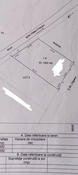 Teren agricol extravilan de 1500 mp, în Arcuș