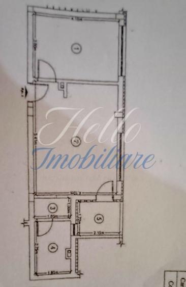 Apartament cu 2 camere semidecomandat, mobilat în Florești