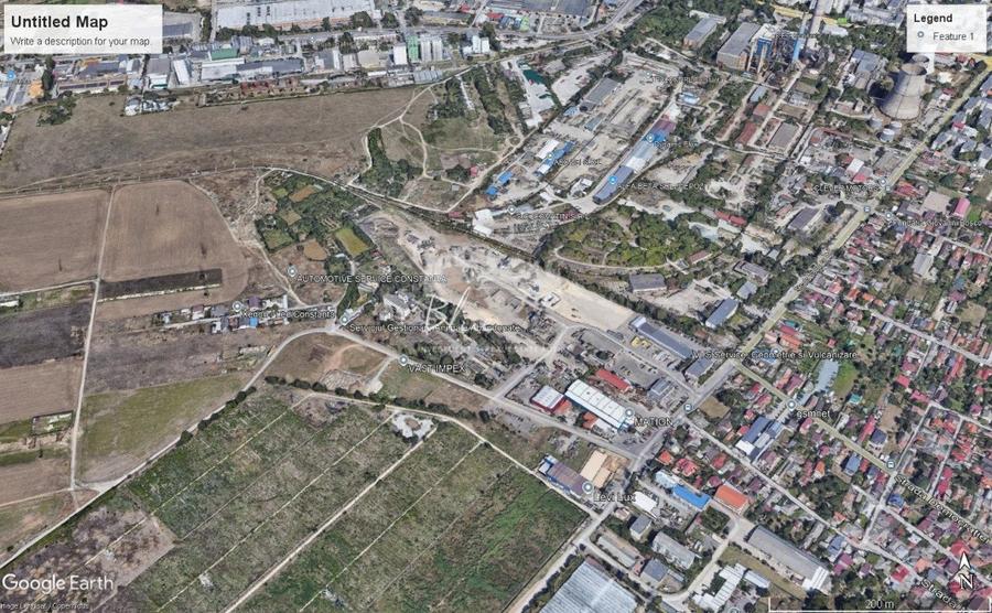 Teren Construcții intravilan de 1212 mp, în Zona Industrială