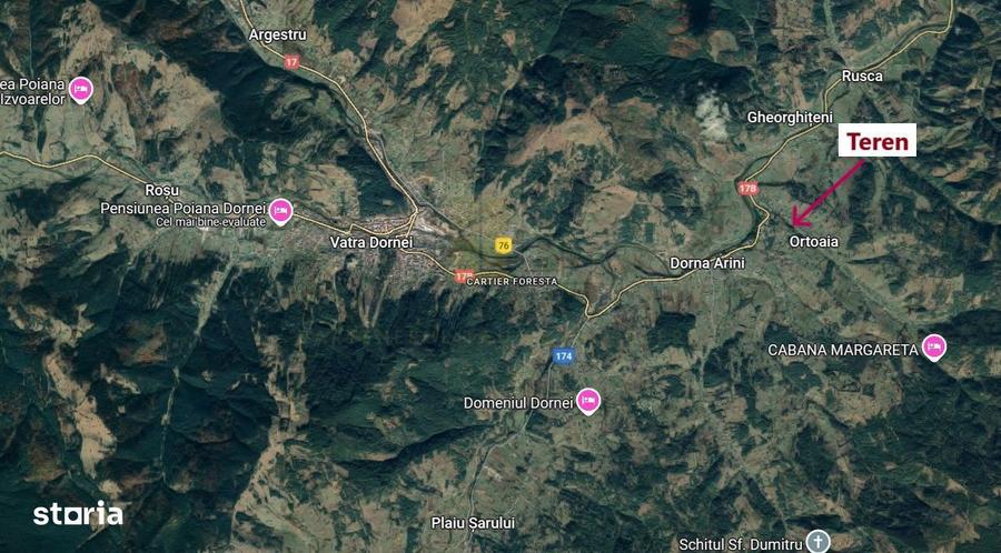 Teren de 11161 mp, în Dorna-Arini