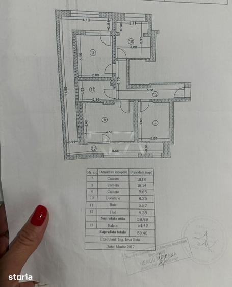 Apartament cu 3 camere decomandat în Progresul