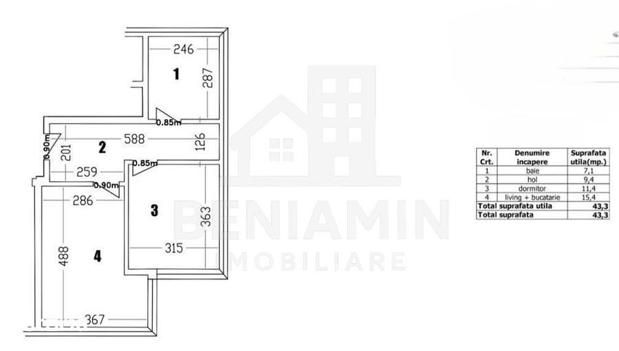 Apartament in Bloc nou-Gradina Botanica-Etaj 3-La cheie-Liber - 5