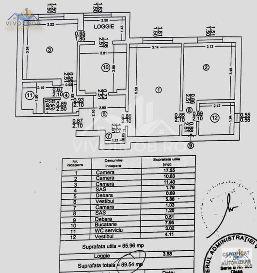 Apartament cu 3 camere semidecomandat în Titan