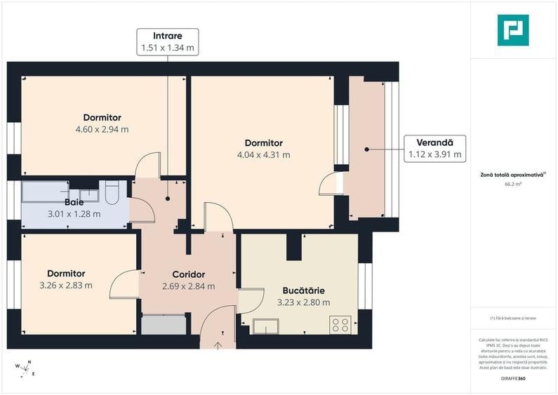 Apartament cu 3 camere decomandat în Aurel Vlaicu
