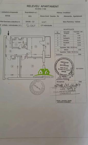 Apartament cu 2 camere decomandat în Căzănești (Râmnicu Vâlcea)