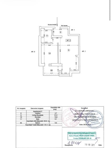 Apartament cu 2 camere decomandat, mobilat în Tomis Nord