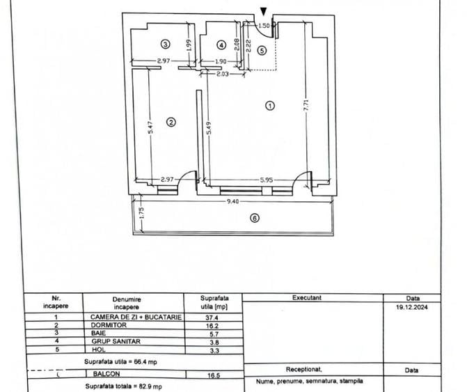 Apartament cu 2 camere în Ovidiu