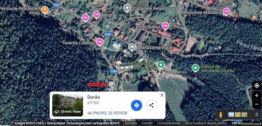 Garsonieră decomandată în Durău