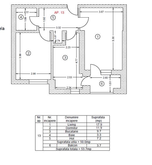 Apartament cu 2 camere decomandat în Apărătorii Patriei