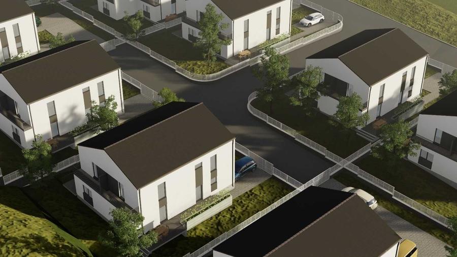 Lot de teren 600 mp de vanzare cu utilitati si autorizatie de constructie duplex in Cristesti - 4