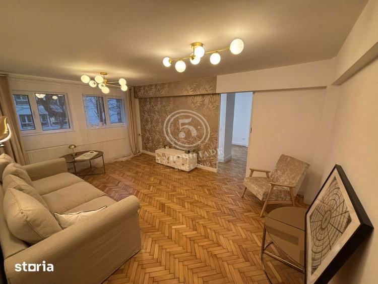 Apartament cu 3 camere semidecomandat, mobilat în Floreasca