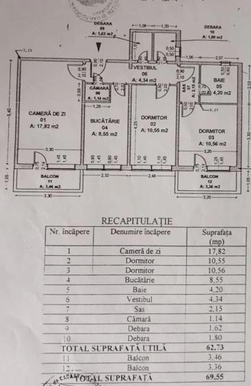 Apartament cu 3 camere decomandat în Gorjului