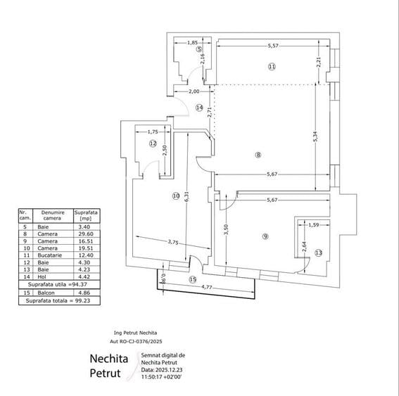 Vand Apartament 3 camere in imobil nou Pipera - 12