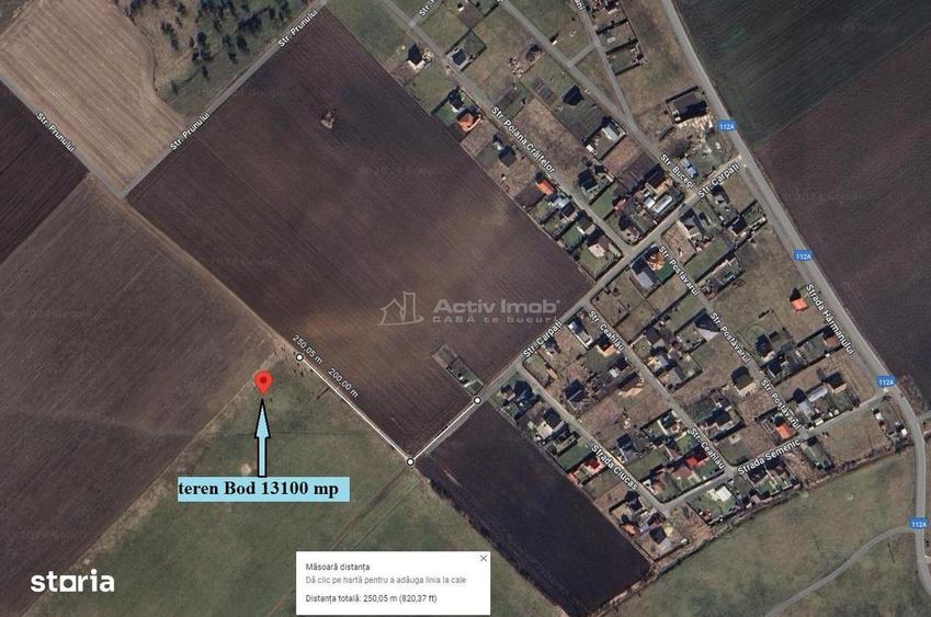 Teren de 13100 mp, în Bod