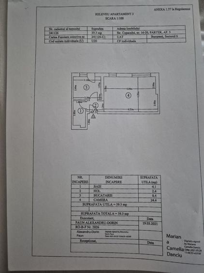 Garsonieră decomandată în Gorjului