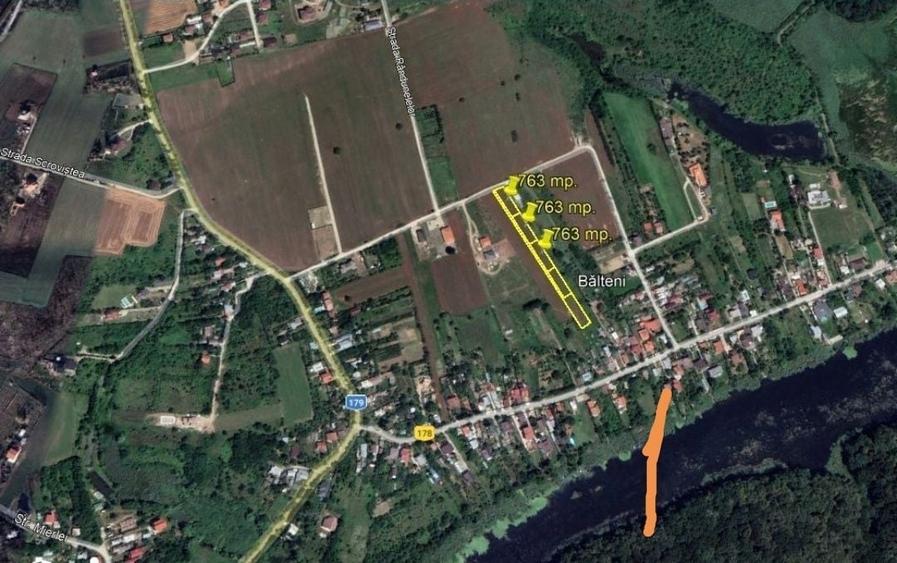 Teren de 1000 mp, în Bălteni