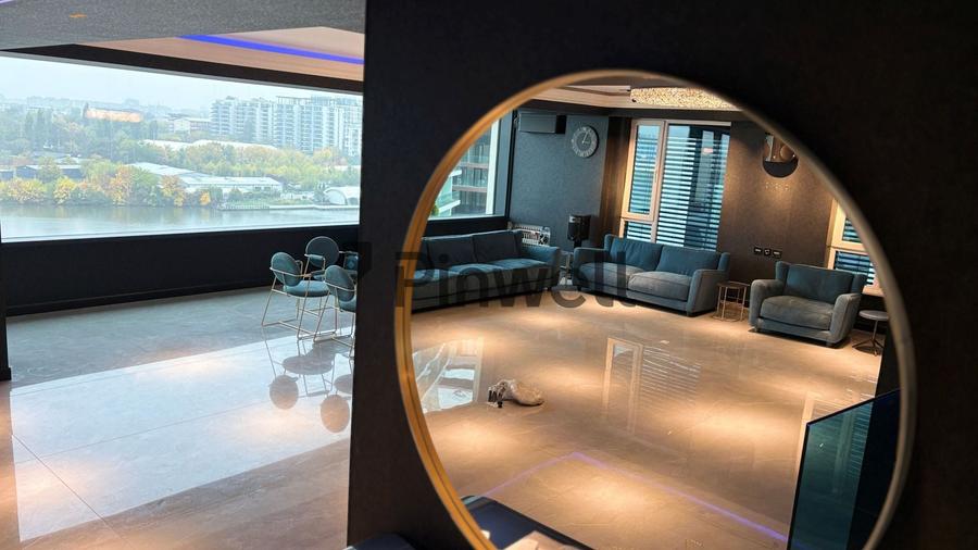 Penthouse cu 5 camere, mobilat în Barbu Văcărescu