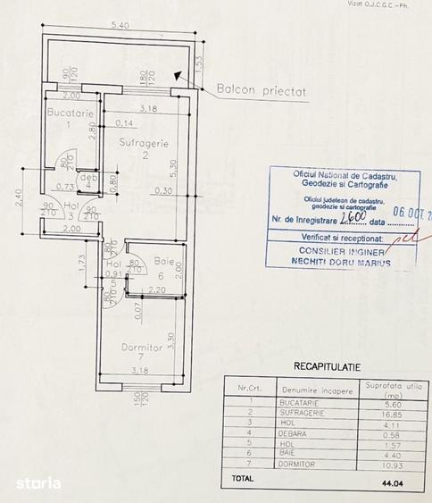 Apartament cu 2 camere în Cantacuzino
