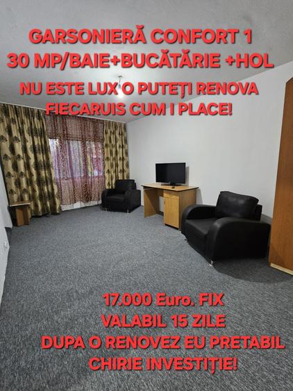 Inchiriez/Vand Garsoniera confort 1 30mp sau o dau cu 17.000e Rovinari - 6