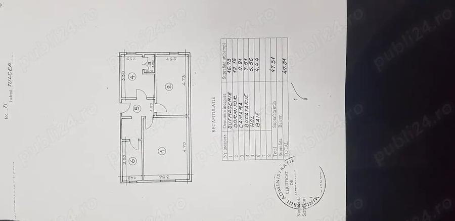 Apartament cu 2 camere decomandat în Central