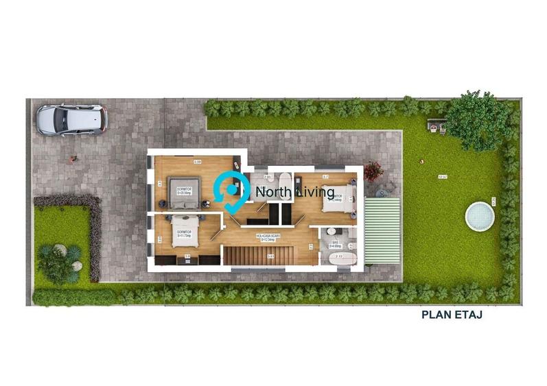 Casă individuală cu 4 camere cu Canalizare în Tunari