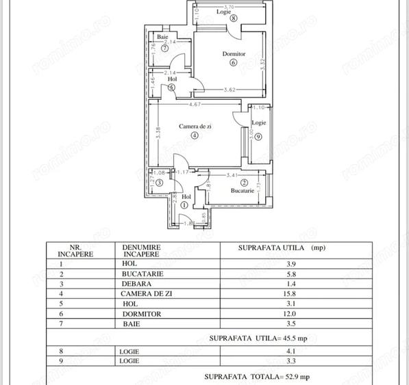 Apartament cu 2 camere decomandat în Ultracentral