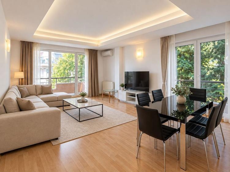 Apartament cu 4 camere decomandat, mobilat în Herăstrău