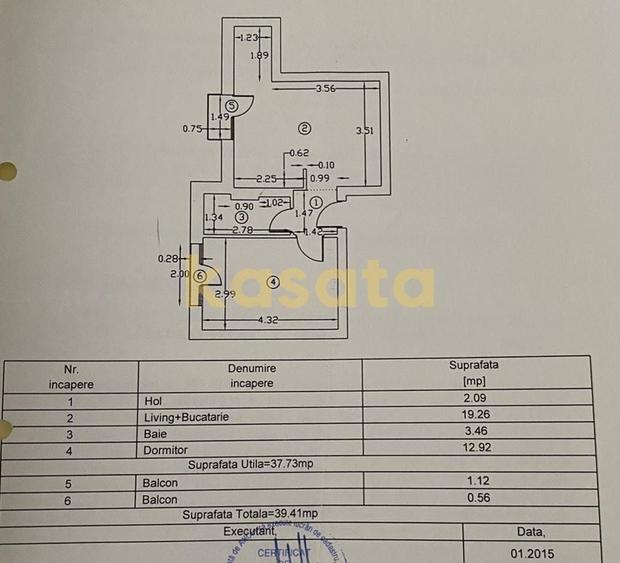 Apartament cu 2 camere decomandat în Ștefăneștii de Jos