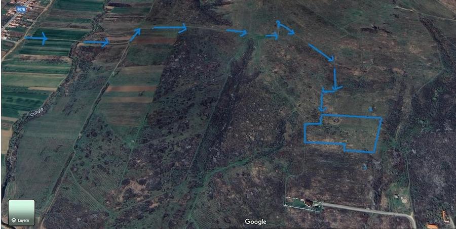 Teren de 25000 mp, în Breznița-Ocol