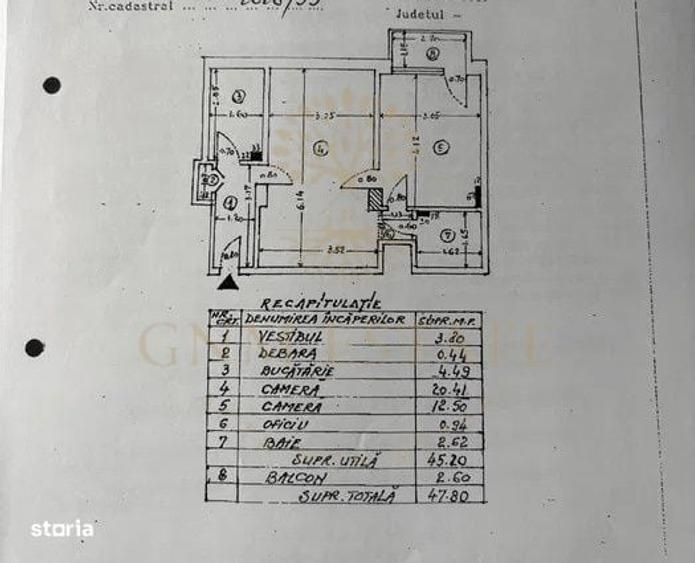 Apartament cu 2 camere semidecomandat în Magheru