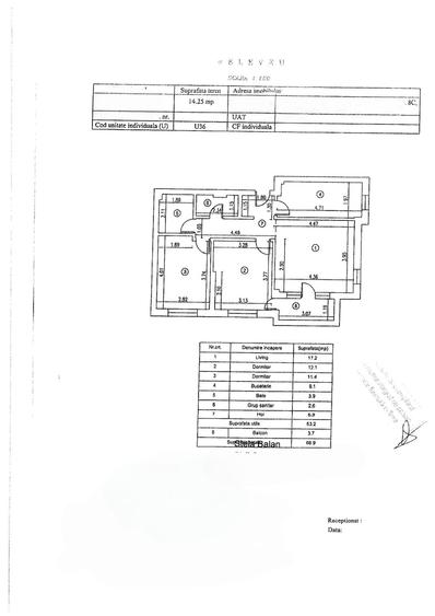 Apartament cu 3 camere în Militari