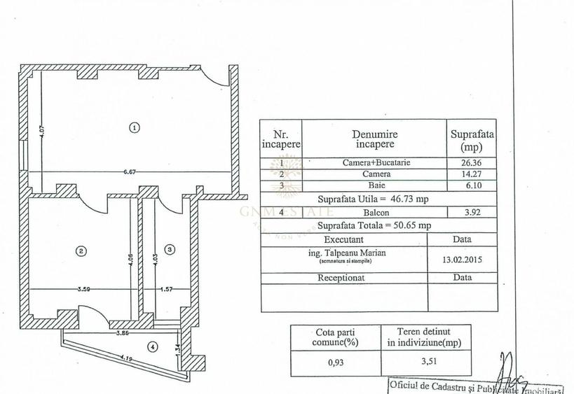 Apartament cu 2 camere semidecomandat în Nerva Traian