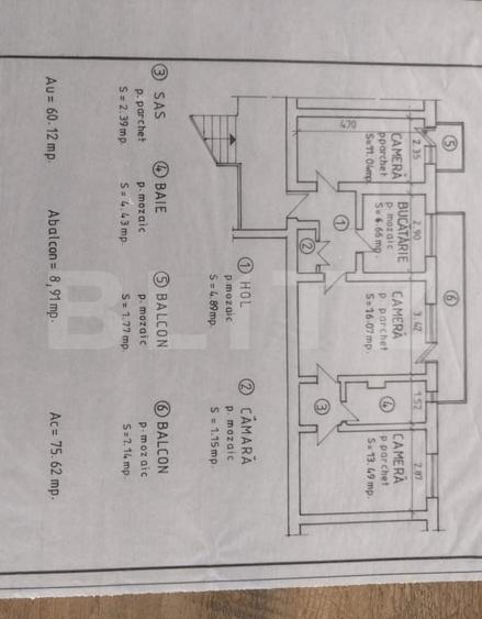 Apartament 3 camere, 62 mp, zona Careiului - 9