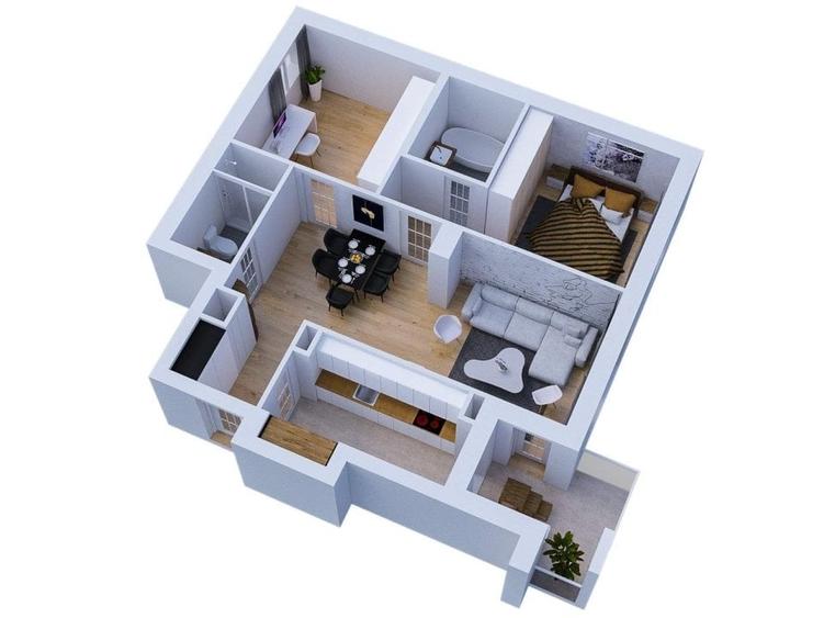 Apartament cu 3 camere semidecomandat în Pipera