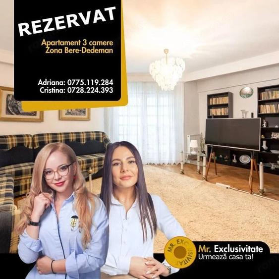 Apartament cu 3 camere decomandat în Bere