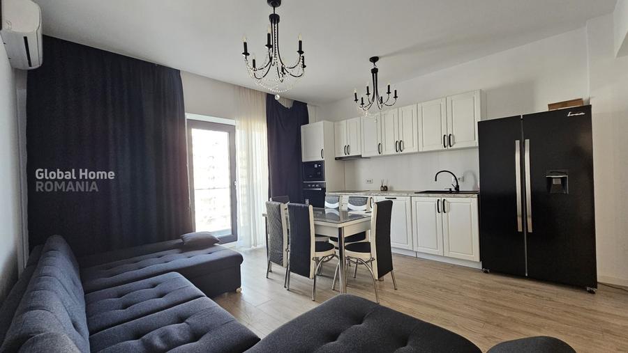 Apartament cu 3 camere semidecomandat, mobilat în Pipera