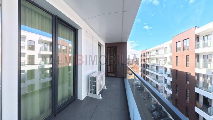Apartament cu 2 camere semidecomandat, mobilat în Pipera